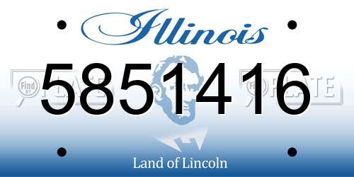 5851416 Illinois License Plate