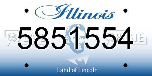 5851554 Illinois License Plate