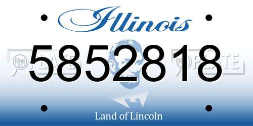 5852818 Illinois License Plate