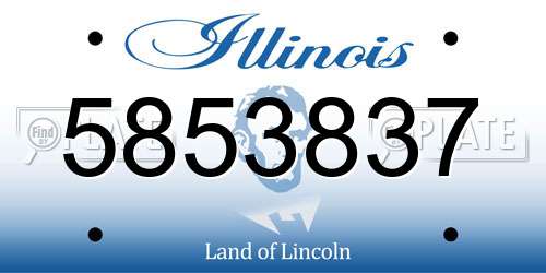 5853837 Illinois License Plate