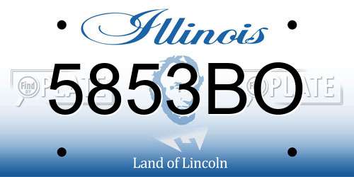 5853BO Illinois License Plate