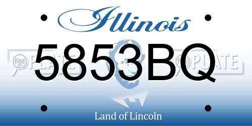 5853BQ Illinois License Plate