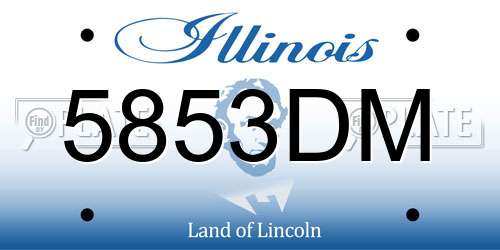 5853DM Illinois License Plate