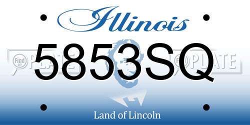 5853SQ Illinois License Plate