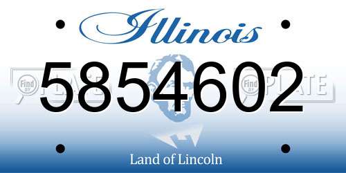 5854602 Illinois License Plate