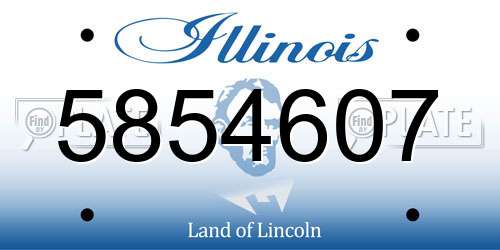 5854607 Illinois License Plate