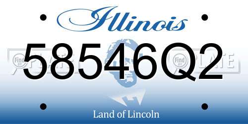 58546Q2 Illinois License Plate