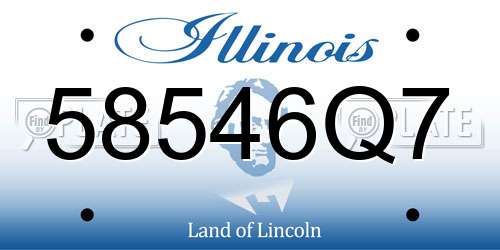 58546Q7 Illinois License Plate