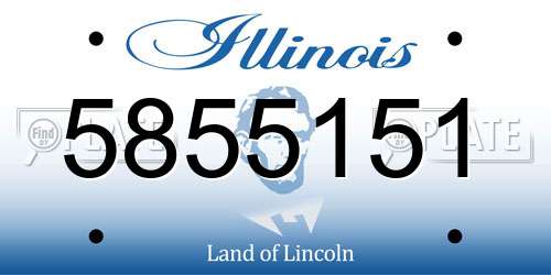 5855151 Illinois License Plate
