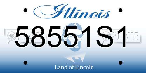 58551S1 Illinois License Plate