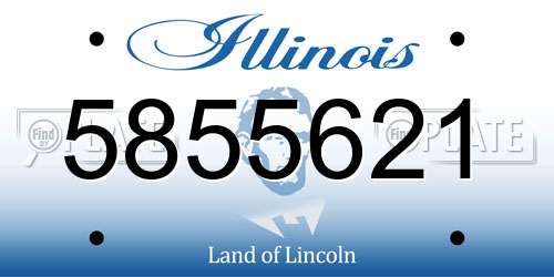 5855621 Illinois License Plate