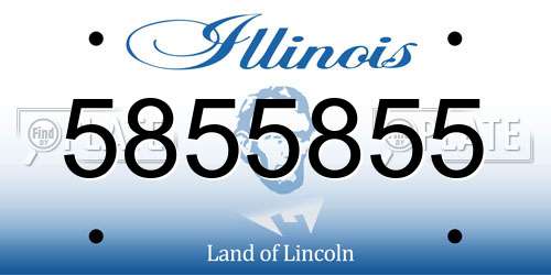 5855855 Illinois License Plate