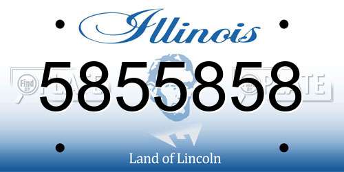 5855858 Illinois License Plate
