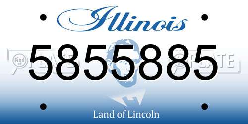 5855885 Illinois License Plate