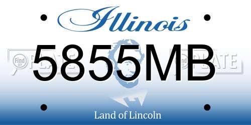 5855MB Illinois License Plate