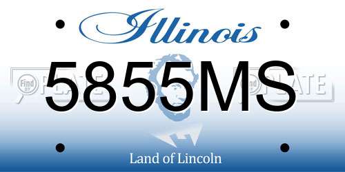 5855MS Illinois License Plate