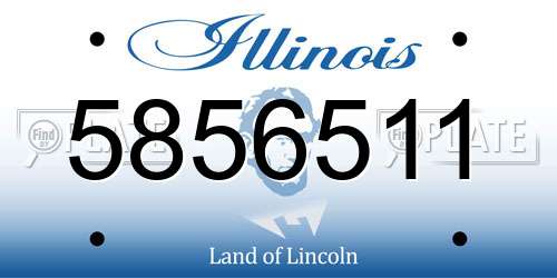5856511 Illinois License Plate