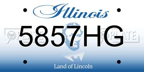 5857HG Illinois License Plate