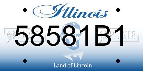 58581B1 Illinois License Plate