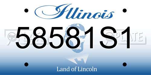 58581S1 Illinois License Plate