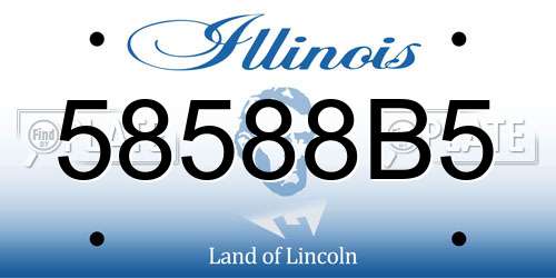 58588B5 Illinois License Plate