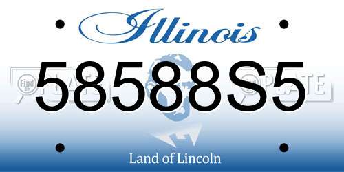 58588S5 Illinois License Plate