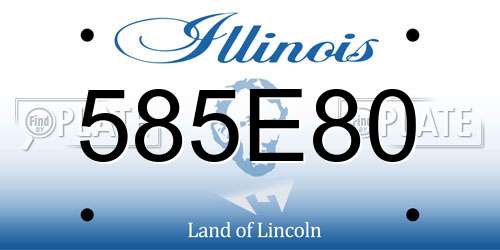 585E80 Illinois License Plate