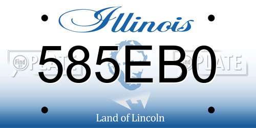 585EB0 Illinois License Plate