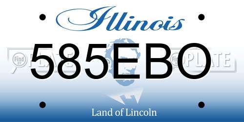 585EBO Illinois License Plate