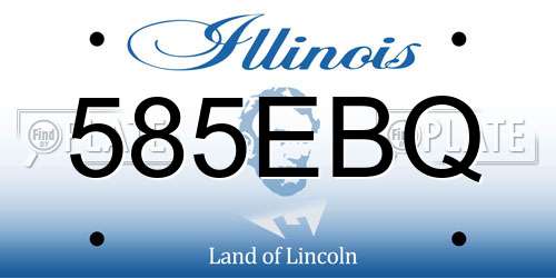 585EBQ Illinois License Plate