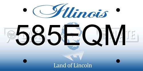 585EQM Illinois License Plate