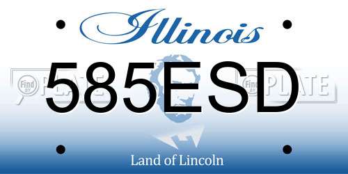 585ESD Illinois License Plate