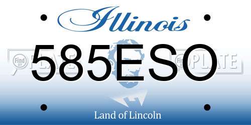 585ESO Illinois License Plate