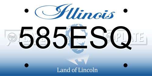 585ESQ Illinois License Plate