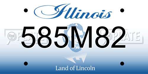 585M82 Illinois License Plate