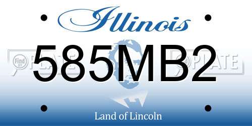 585MB2 Illinois License Plate