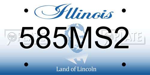 585MS2 Illinois License Plate