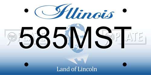 585MST Illinois License Plate