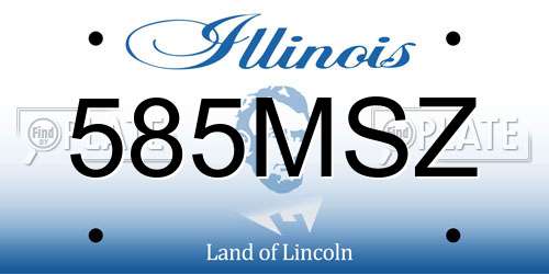 585MSZ Illinois License Plate