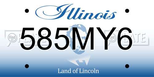 585MY6 Illinois License Plate