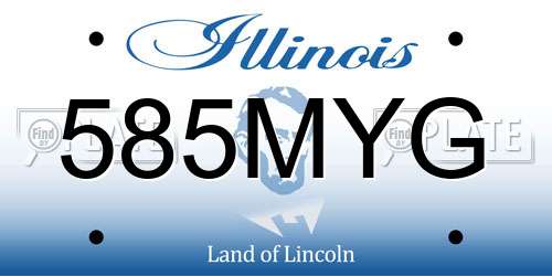 585MYG Illinois License Plate