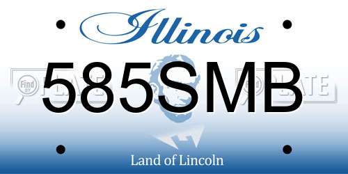 585SMB Illinois License Plate