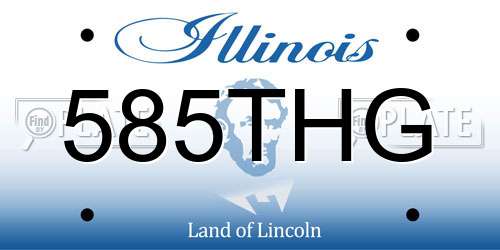 585THG Illinois License Plate