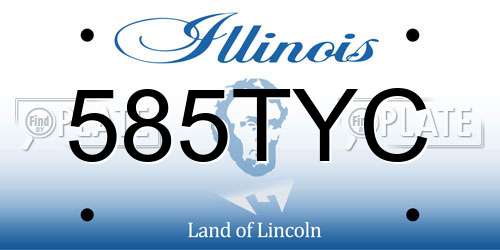 585TYC Illinois License Plate