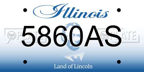 5860AS Illinois License Plate