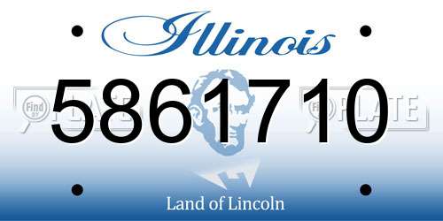 5861710 Illinois License Plate