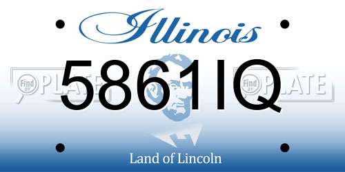 5861IQ Illinois License Plate