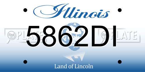 5862DI Illinois License Plate