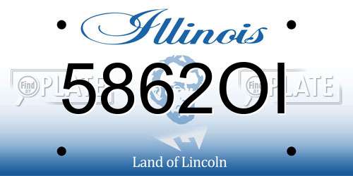 5862OI Illinois License Plate