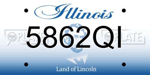 5862QI Illinois License Plate